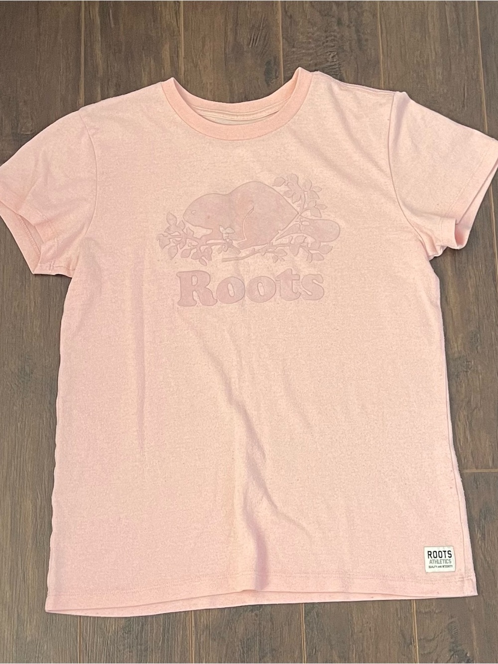 Roots Light Pink Short Sleeve Logo Tee